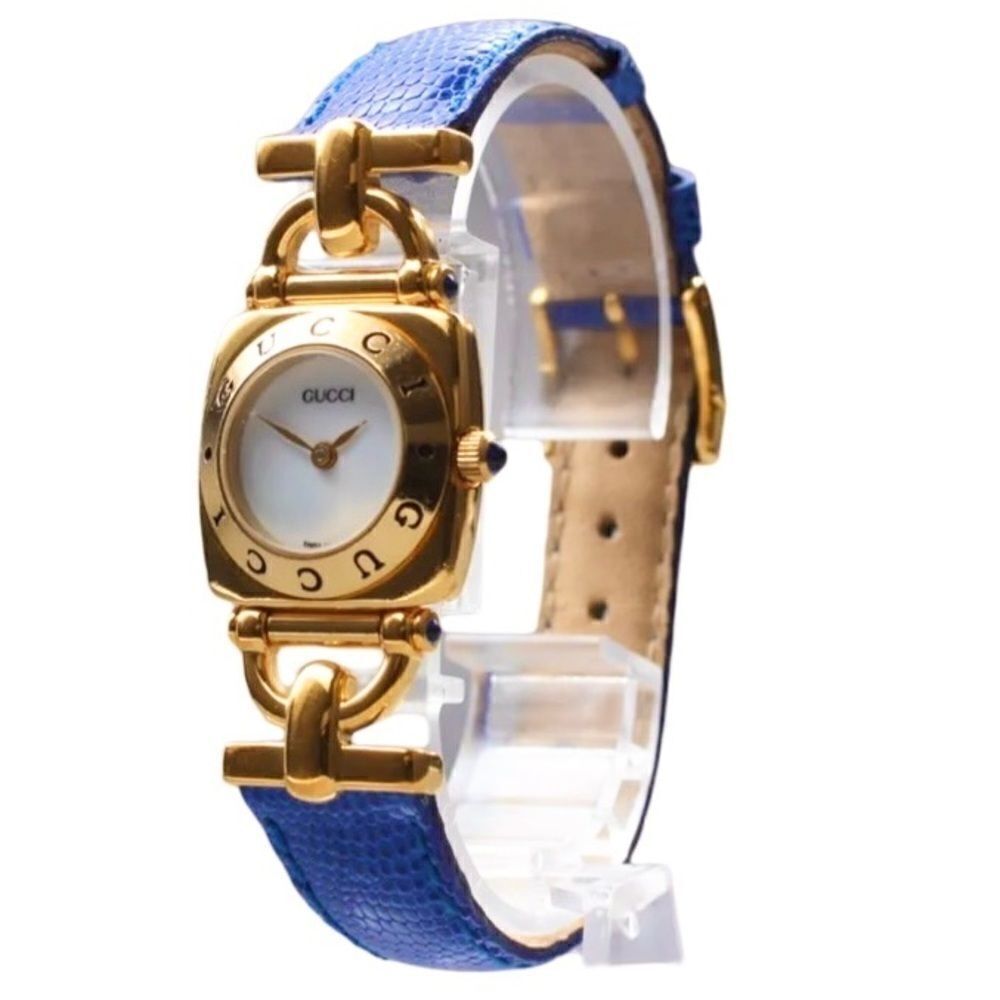 GUCCI Horsebit Women’s Quartz Watch 6300L Blue Strap